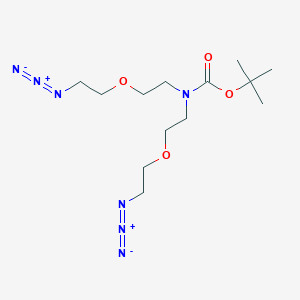 molecular formula C13H25N7O4 B609467 N-Boc-N-bis(PEG1-azide) 