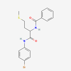 molecular formula C18H19BrN2O2S B6094688 N-{1-[(4-bromophenyl)amino]-4-(methylsulfanyl)-1-oxobutan-2-yl}benzamide 