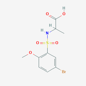 molecular formula C10H12BrNO5S B6094697 N-[(5-bromo-2-methoxyphenyl)sulfonyl]alanine 