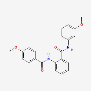 molecular formula C22H20N2O4 B6094734 2-[(4-methoxybenzoyl)amino]-N-(3-methoxyphenyl)benzamide 