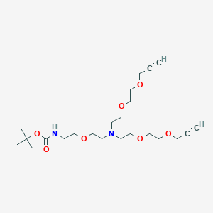 molecular formula C23H40N2O7 B609475 N-(Boc-PEG1)-N-bis(PEG2-propargyl) 