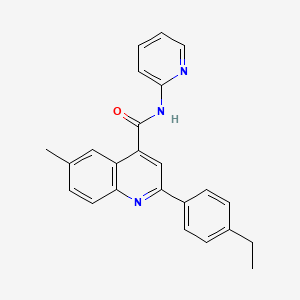 molecular formula C24H21N3O B6094750 2-(4-ethylphenyl)-6-methyl-N-(pyridin-2-yl)quinoline-4-carboxamide 