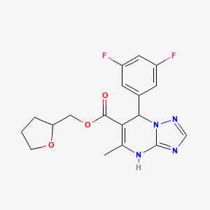 molecular formula C18H18F2N4O3 B6094871 tetrahydro-2-furanylmethyl 7-(3,5-difluorophenyl)-5-methyl-4,7-dihydro[1,2,4]triazolo[1,5-a]pyrimidine-6-carboxylate 