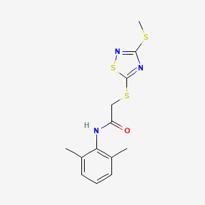 molecular formula C13H15N3OS3 B6094890 N-(2,6-dimethylphenyl)-2-{[3-(methylthio)-1,2,4-thiadiazol-5-yl]thio}acetamide 