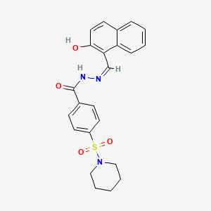molecular formula C23H23N3O4S B6094891 N-[(Z)-(2-hydroxynaphthalen-1-yl)methylideneamino]-4-piperidin-1-ylsulfonylbenzamide 