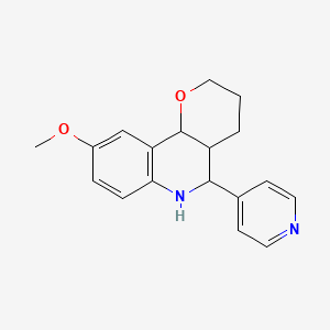 molecular formula C18H20N2O2 B6094972 9-methoxy-5-pyridin-4-yl-3,4,4a,5,6,10b-hexahydro-2H-pyrano[3,2-c]quinoline 