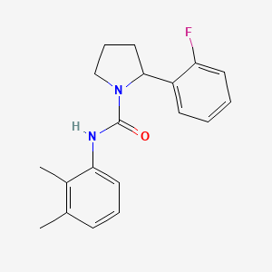 molecular formula C19H21FN2O B6095008 N-(2,3-dimethylphenyl)-2-(2-fluorophenyl)-1-pyrrolidinecarboxamide 
