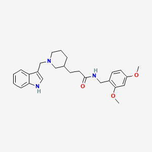 molecular formula C26H33N3O3 B6095124 N-(2,4-dimethoxybenzyl)-3-[1-(1H-indol-3-ylmethyl)-3-piperidinyl]propanamide 