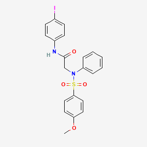 molecular formula C21H19IN2O4S B6095170 N~1~-(4-iodophenyl)-N~2~-[(4-methoxyphenyl)sulfonyl]-N~2~-phenylglycinamide 