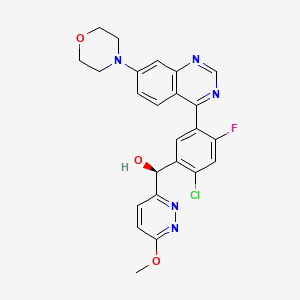 molecular formula C24H21ClFN5O3 B609519 Peposertib CAS No. 1637542-33-6