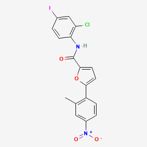 molecular formula C18H12ClIN2O4 B6095192 N-(2-chloro-4-iodophenyl)-5-(2-methyl-4-nitrophenyl)furan-2-carboxamide 