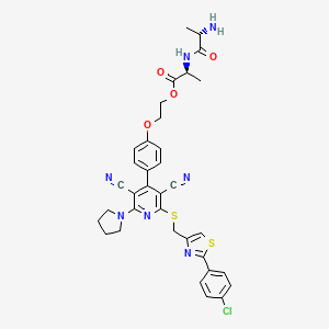 molecular formula C35H34ClN7O4S2 B609520 Neladenoson dalanate CAS No. 1239309-58-0