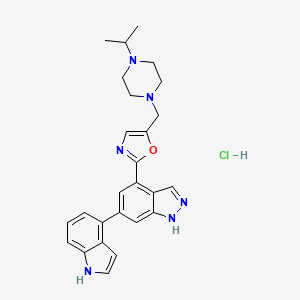 2-(6-(1H-Indol-4-yl)-1H-indazol-4-yl)-5-((4-isopropylpiperazin-1-yl)methyl)oxazole hydrochloride