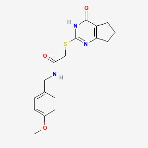 molecular formula C17H19N3O3S B6095275 N-(4-methoxybenzyl)-2-[(4-oxo-4,5,6,7-tetrahydro-3H-cyclopenta[d]pyrimidin-2-yl)thio]acetamide 
