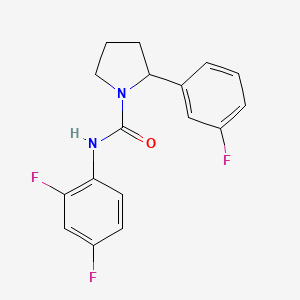 molecular formula C17H15F3N2O B6095355 N-(2,4-difluorophenyl)-2-(3-fluorophenyl)-1-pyrrolidinecarboxamide 