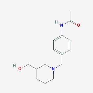 molecular formula C15H22N2O2 B6095412 N-[4-[[3-(hydroxymethyl)piperidin-1-yl]methyl]phenyl]acetamide 