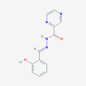 molecular formula C12H10N4O2 B6095421 N-[(E)-(2-hydroxyphenyl)methylideneamino]pyrazine-2-carboxamide 