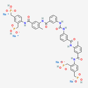 Tetrasodium;[2-[[3-[[3-[[3-[[5-[[2,4-bis[[hydroxy(oxido)phosphoryl]methyl]phenyl]carbamoyl]-2-methylphenyl]carbamoyl]phenyl]carbamoylamino]benzoyl]amino]-4-methylbenzoyl]amino]-5-[[hydroxy(oxido)phosphoryl]methyl]phenyl]methyl-hydroxyphosphinate