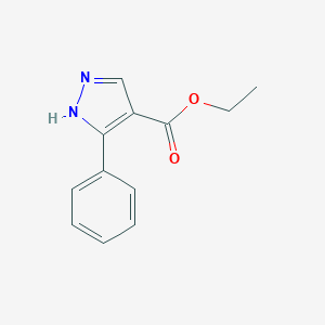 molecular formula C12H12N2O2 B060955 ethyl 3-phenyl-1H-pyrazole-4-carboxylate CAS No. 181867-24-3