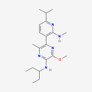 3-methoxy-6-methyl-5-[2-(methylamino)-6-propan-2-ylpyridin-3-yl]-N-pentan-3-ylpyrazin-2-amine