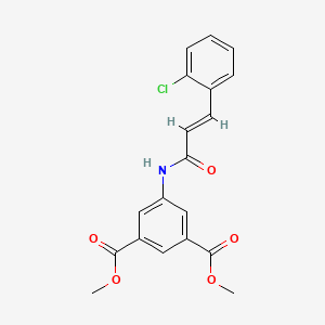 molecular formula C19H16ClNO5 B6095533 DIMETHYL 5-{[(E)-3-(2-CHLOROPHENYL)-2-PROPENOYL]AMINO}ISOPHTHALATE 
