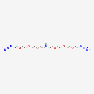 molecular formula C16H33N7O6 B609558 NH-bis(PEG3-azide) CAS No. 1258939-39-7