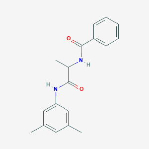 molecular formula C18H20N2O2 B6095618 N-{2-[(3,5-dimethylphenyl)amino]-1-methyl-2-oxoethyl}benzamide 