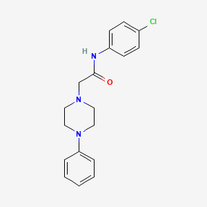 molecular formula C18H20ClN3O B6095620 N-(4-chlorophenyl)-2-(4-phenylpiperazin-1-yl)acetamide 