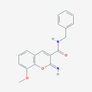 molecular formula C18H16N2O3 B6095627 N-benzyl-2-imino-8-methoxy-2H-chromene-3-carboxamide 