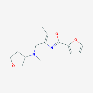 molecular formula C14H18N2O3 B6095687 N-{[2-(2-furyl)-5-methyl-1,3-oxazol-4-yl]methyl}-N-methyltetrahydro-3-furanamine 