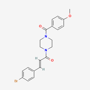 (E)-3-(4-Bromophenyl)-1-(4-(4-methoxybenzoyl)piperazin-1-yl)prop-2-en-1-one