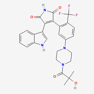 3-[5-[4-(2-Hydroxy-2-methyl-1-oxopropyl)-1-piperazinyl]-2-(trifluoromethyl)phenyl]-4-(1H-indol-3-yl)-1H-pyrrole-2,5-dione