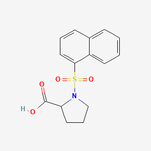 molecular formula C15H15NO4S B6095834 1-Naphthalen-1-ylsulfonylpyrrolidine-2-carboxylic acid 