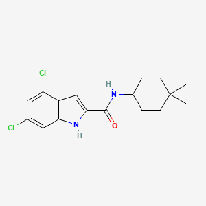 4,6-dichloro-N-(4,4-dimethylcyclohexyl)-1H-indole-2-carboxamide