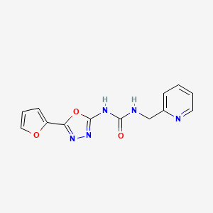 1-[5-(Furan-2-yl)-1,3,4-oxadiazol-2-yl]-3-(pyridin-2-ylmethyl)urea
