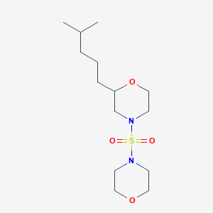 molecular formula C14H28N2O4S B6095877 2-(4-methylpentyl)-4-(4-morpholinylsulfonyl)morpholine 