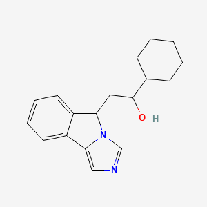 molecular formula C18H22N2O B609589 1-cyclohexyl-2-(5H-imidazo[5,1-a]isoindol-5-yl)ethanol CAS No. 1402836-58-1
