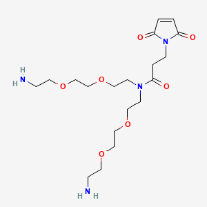 molecular formula C19H34N4O7 B609592 N-Mal-N-bis(PEG2-amine) 