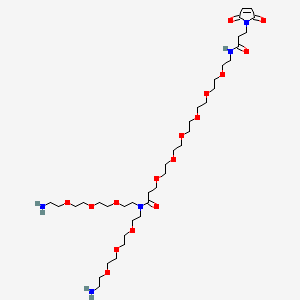 molecular formula C38H71N5O16 B609600 N-(Mal-PEG6)-N-bis(PEG3-amine) 