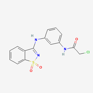 molecular formula C15H12ClN3O3S B609607 NMS-859 