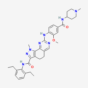 molecular formula C35H39F3N8O3 B609611 NMS-P715 analog CAS No. 1202055-34-2
