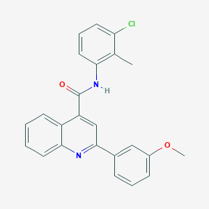 molecular formula C24H19ClN2O2 B6096133 N-(3-chloro-2-methylphenyl)-2-(3-methoxyphenyl)quinoline-4-carboxamide 