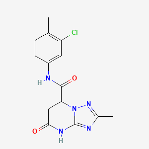 molecular formula C14H14ClN5O2 B6096140 N-(3-CHLORO-4-METHYLPHENYL)-2-METHYL-5-OXO-4H,5H,6H,7H-[1,2,4]TRIAZOLO[1,5-A]PYRIMIDINE-7-CARBOXAMIDE 