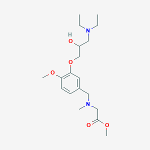 molecular formula C19H32N2O5 B6096200 methyl N-{3-[3-(diethylamino)-2-hydroxypropoxy]-4-methoxybenzyl}-N-methylglycinate 