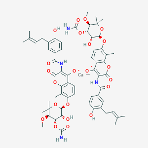 molecular formula C62H70CaN4O22 B609626 Novobiocin calcium CAS No. 4309-70-0