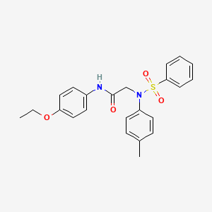 molecular formula C23H24N2O4S B6096269 N~1~-(4-ethoxyphenyl)-N~2~-(4-methylphenyl)-N~2~-(phenylsulfonyl)glycinamide 