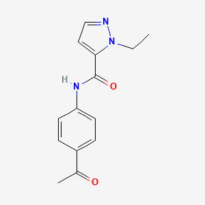 molecular formula C14H15N3O2 B6096322 N-(4-acetylphenyl)-1-ethyl-1H-pyrazole-5-carboxamide 