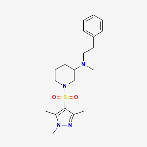 molecular formula C20H30N4O2S B6096345 N-methyl-N-(2-phenylethyl)-1-[(1,3,5-trimethyl-1H-pyrazol-4-yl)sulfonyl]-3-piperidinamine 