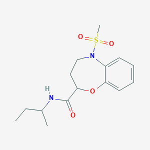 molecular formula C15H22N2O4S B6096352 N-(BUTAN-2-YL)-5-METHANESULFONYL-2,3,4,5-TETRAHYDRO-1,5-BENZOXAZEPINE-2-CARBOXAMIDE 