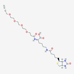 molecular formula C28H46N4O9S B609637 N-(Propargyl-PEG4)-Biocytin CAS No. 2055042-71-0